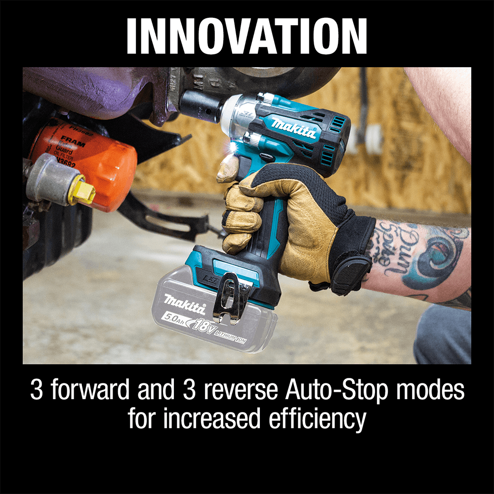 18V LXT Lithium-Ion Brushless Cordless 4-Speed 1/2" Square Drive Impact Wrench Tool Only with Detent Anvil Alt 4 - Image