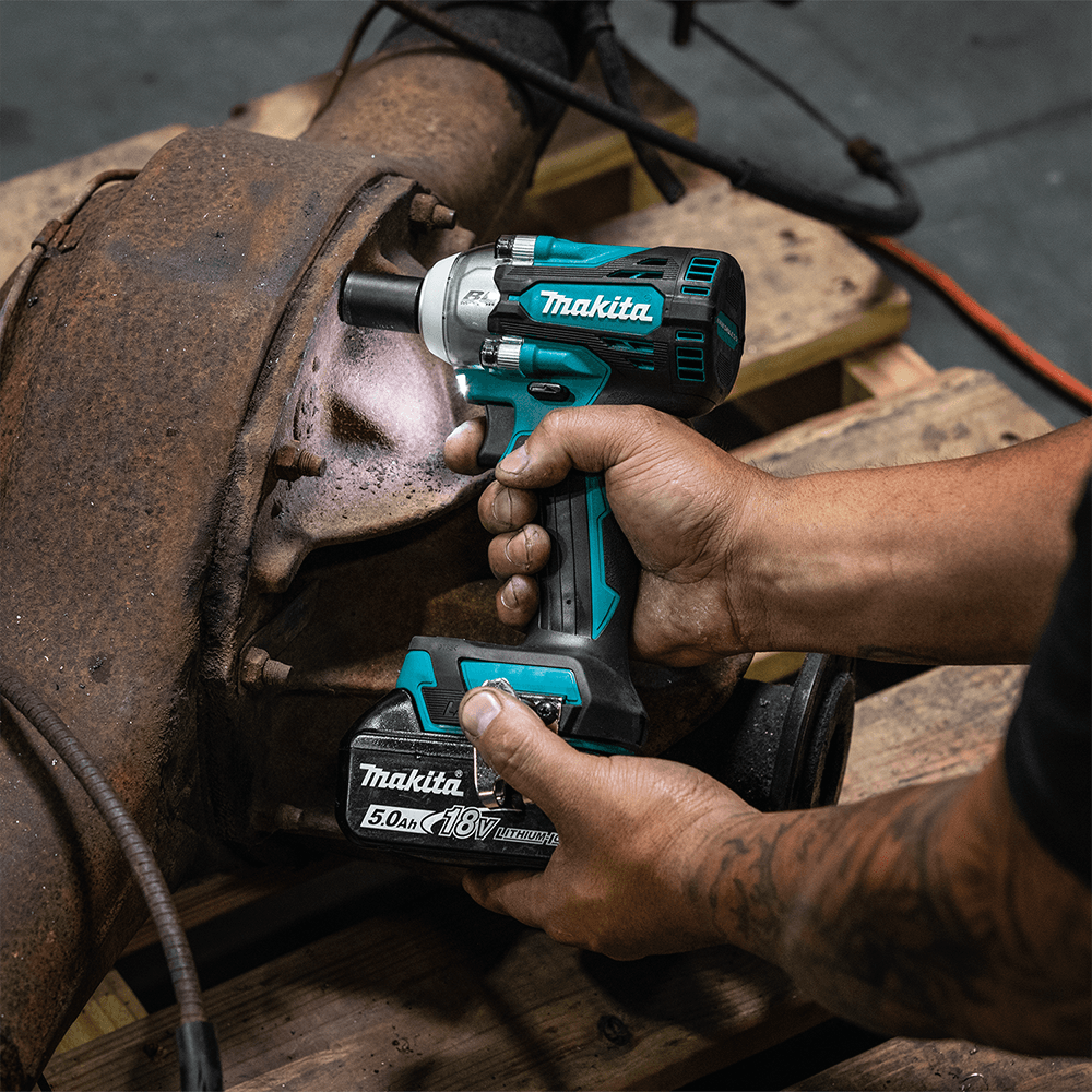 18V LXT Lithium-Ion Brushless Cordless 4-Speed 3/8" Square Drive Impact Wrench with Friction Ring Anvil (5.0 Ah) Alt 10 - Image