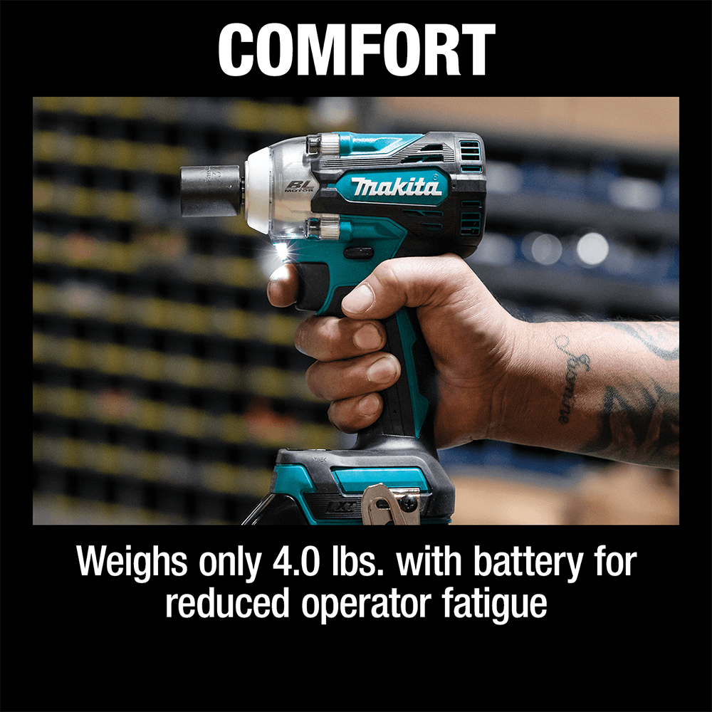 18V LXT Lithium-Ion Brushless Cordless 4-Speed 3/8" Square Drive Impact Wrench with Friction Ring Anvil (5.0 Ah) Alt 3 - Image