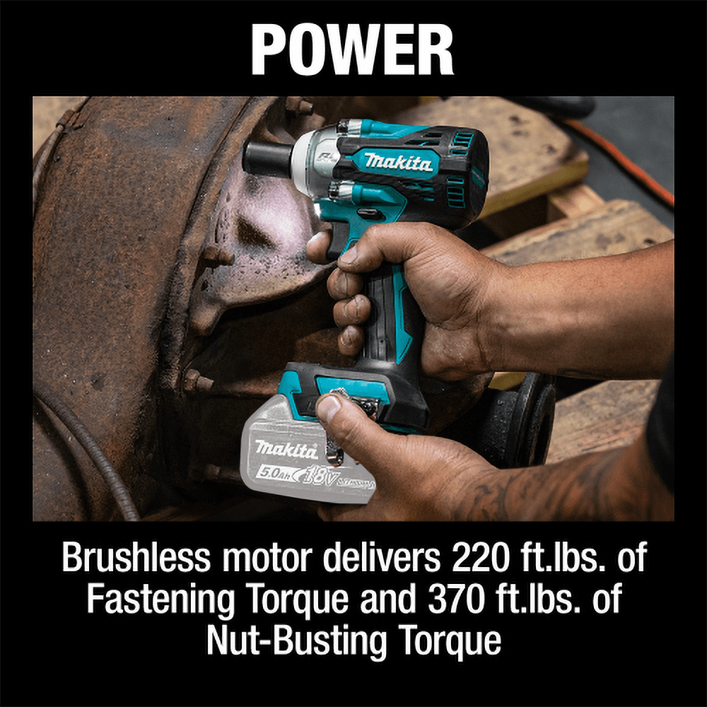18V LXT Lithium-Ion Brushless Cordless Impact Wrench with Friction Ring Anvil Tool Only Alt 4 - Image