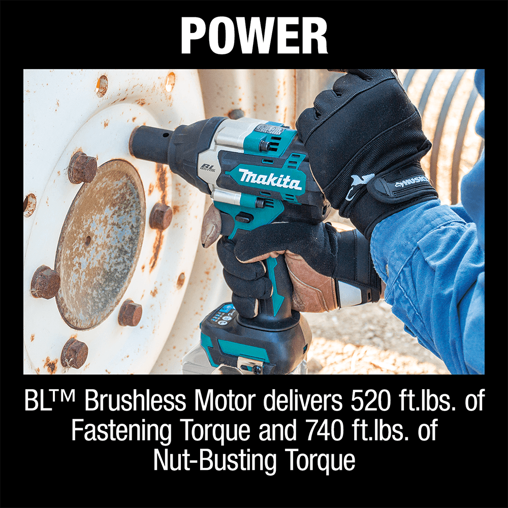 18V LXT Lithium-Ion Brushless Cordless 4‑Speed Mid‑Torque Impact Wrench with Friction Ring Anvil Tool Only Alt 2 - Image