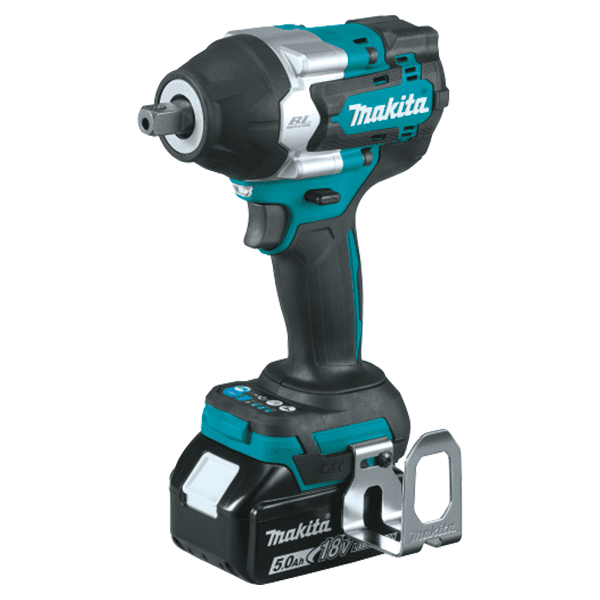 18V LXT Lithium-Ion Brushless Cordless 4-Speed Mid-Torque 1/2" Square Drive Impact Wrench Kit with Detent Anvil (5.0Ah) Alt 1 - Image