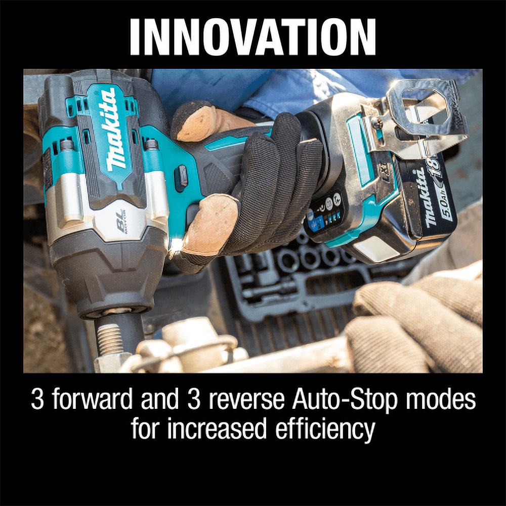 18V LXT Lithium-Ion Brushless Cordless 4-Speed Mid-Torque 1/2" Square Drive Impact Wrench Kit with Detent Anvil (5.0Ah) Alt 5 - Image