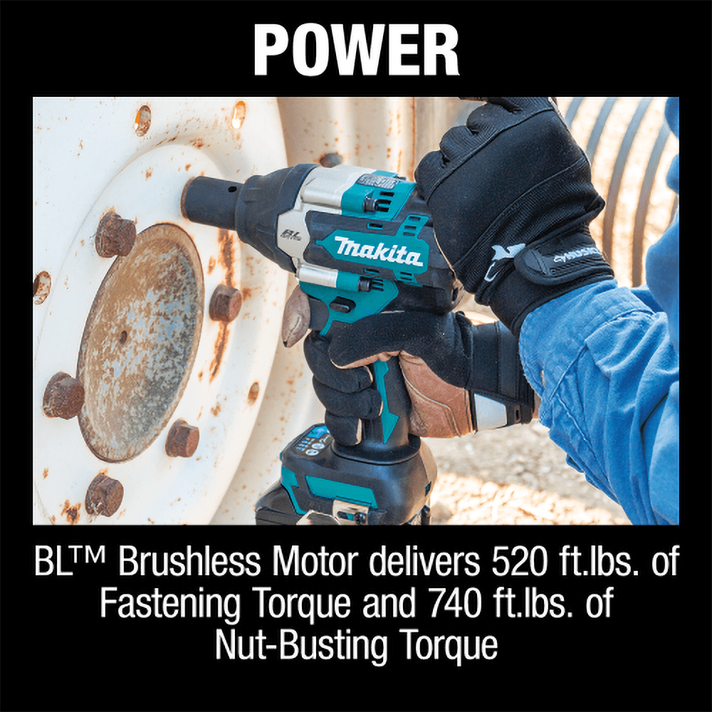 18V LXT Lithium-Ion Brushless Cordless 4-Speed Mid-Torque 1/2" Square Drive Impact Wrench Kit with Detent Anvil (5.0Ah) Alt 6 - Image