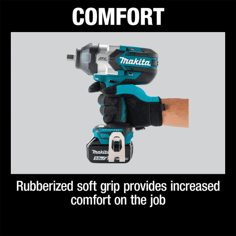 18V LXT Lithium-Ion Brushless Cordless 3-Speed 1/2" Square Drive Impact Wrench Kit with Detent Anvil (5.0Ah) Alt 6 - Image
