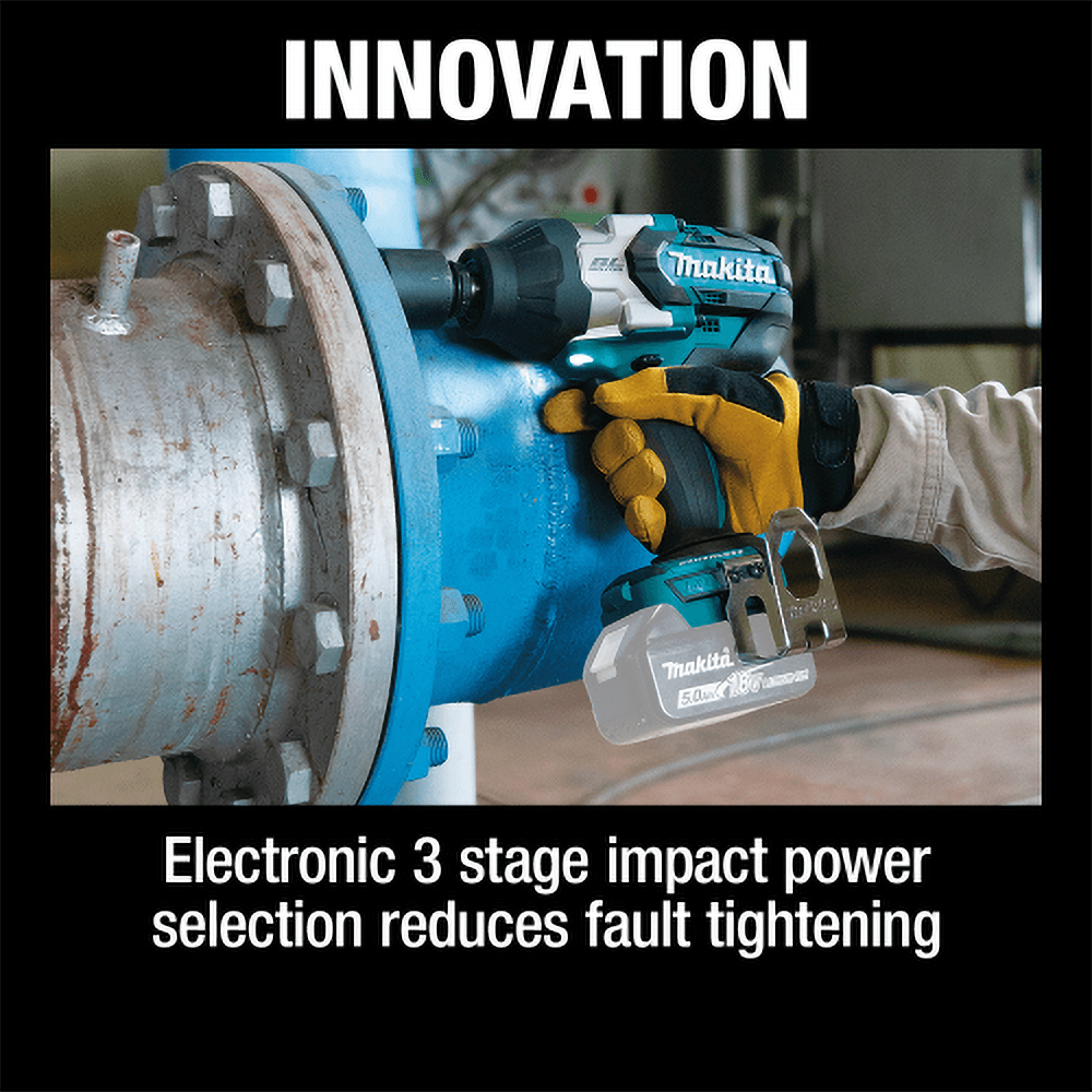 18V LXT Lithium-Ion Brushless Cordless 3-Speed 1/2" Square Drive Utility Impact Wrench Tool Only with Detent Anvil Alt 5 - Image