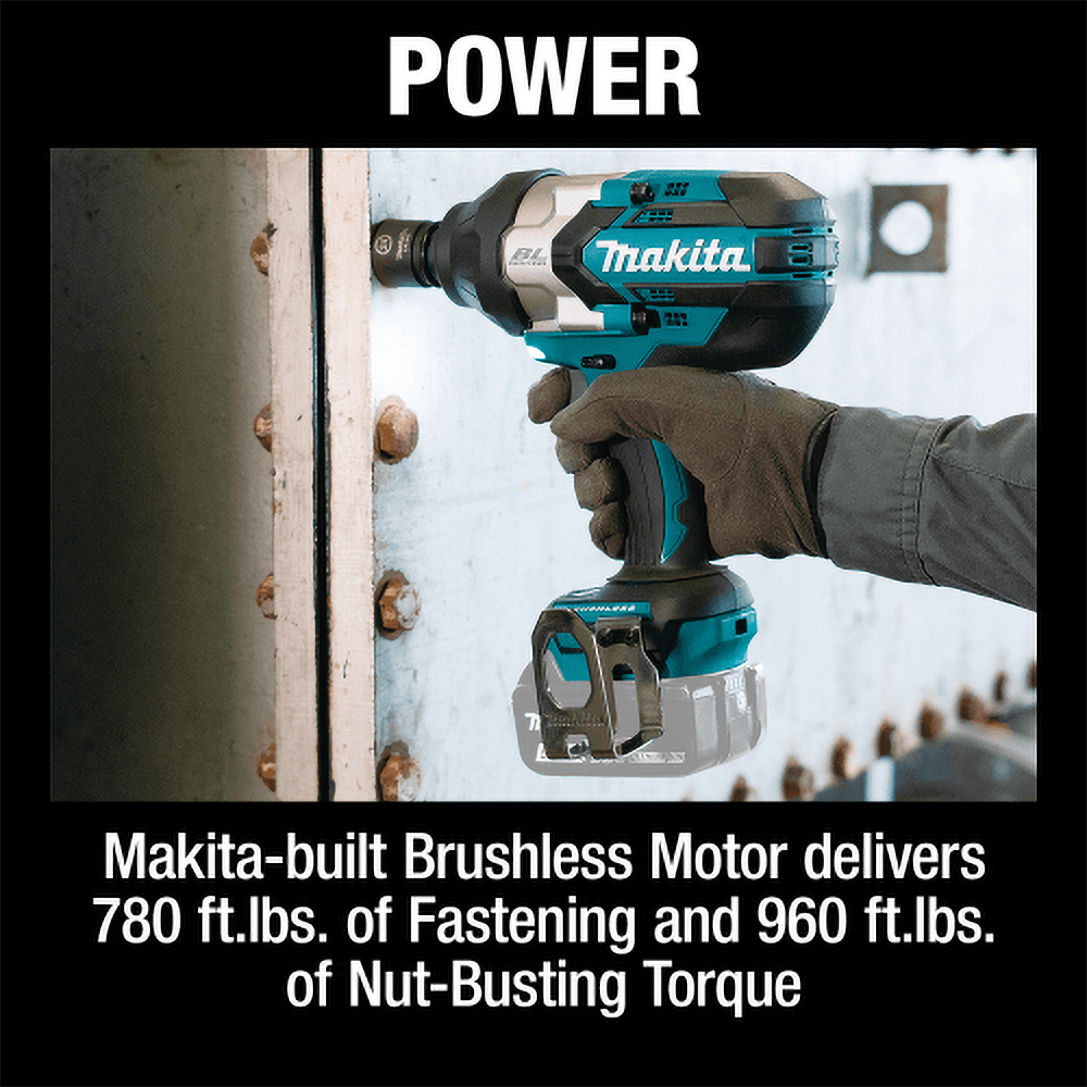 18V LXT Lithium-Ion Brushless Cordless 3-Speed 1/2" Square Drive Utility Impact Wrench Tool Only with Detent Anvil Alt 6 - Image