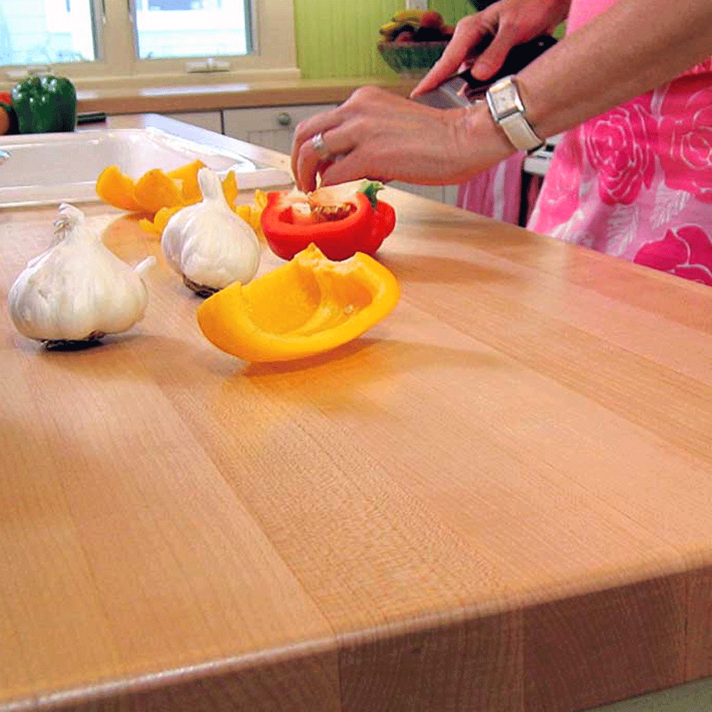 120" x 25" 1-1/2" Solid Maple Butcher Block Countertop - Alt Image 3