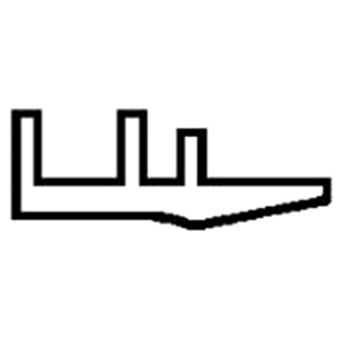 48" Straight Track for 1/4" Thick Tambour, Brown - Alt Image 1