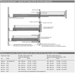 21" Quadro V6 IW21 Undermount Drawer Slide for 5/8" Material, 100lb Capacity Full Extension with Silent System Soft-Closing - Alt Image 3