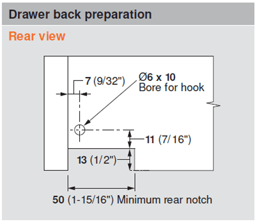 Blum Drawer Slide with Full Extension and Soft-Closing for 5/8" Drawer Material