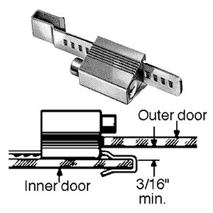 8140 Pin Tumbler Ratchet Lock, Dull Chrome, Keyed to 915 Key - Alt Image 1