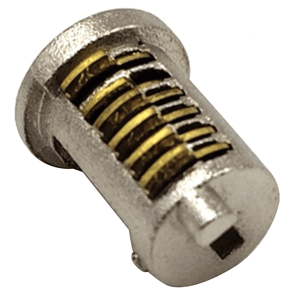 RemovaCore Disc Tumbler Lock Plug, Bright Nickel, Keyed to C415A/Master Keyed - Alt Image 1
