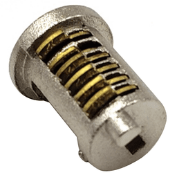 RemovaCore Disc Tumbler Lock Plug, Bright Nickel, Keyed to C415A/Master Keyed - Alt Image 1