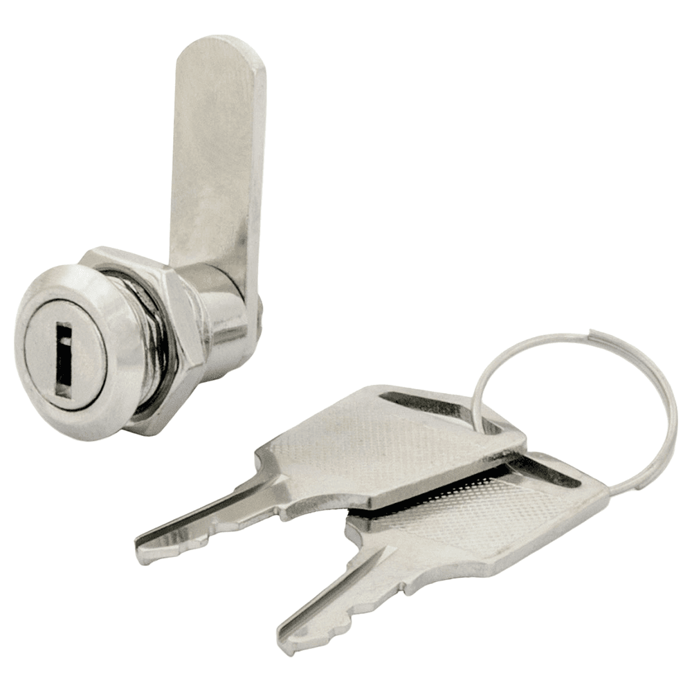 5/8" Disc Tumbler Miniature Cam Lock, Bright Chrome, Keyed Alike Main - Image