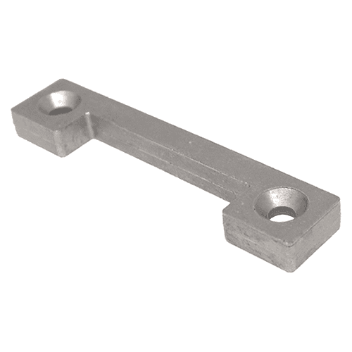 2-3/8" Notched Bar Strike, Satin Chrome Main - Image