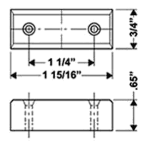 1/32" Bar Strike, White Alt 1 - Image