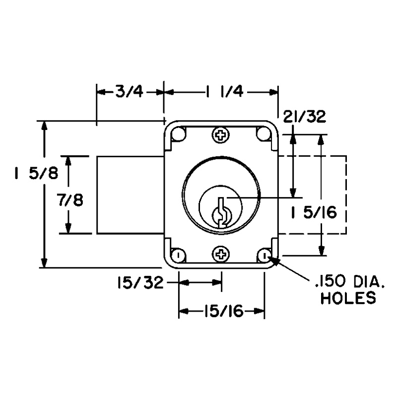 N Series Pin Tumbler Deadbolt Door Lock, Satin Chrome, Keyed to KA101 Key, 7/8" Cylinder Length - Alt Image 1