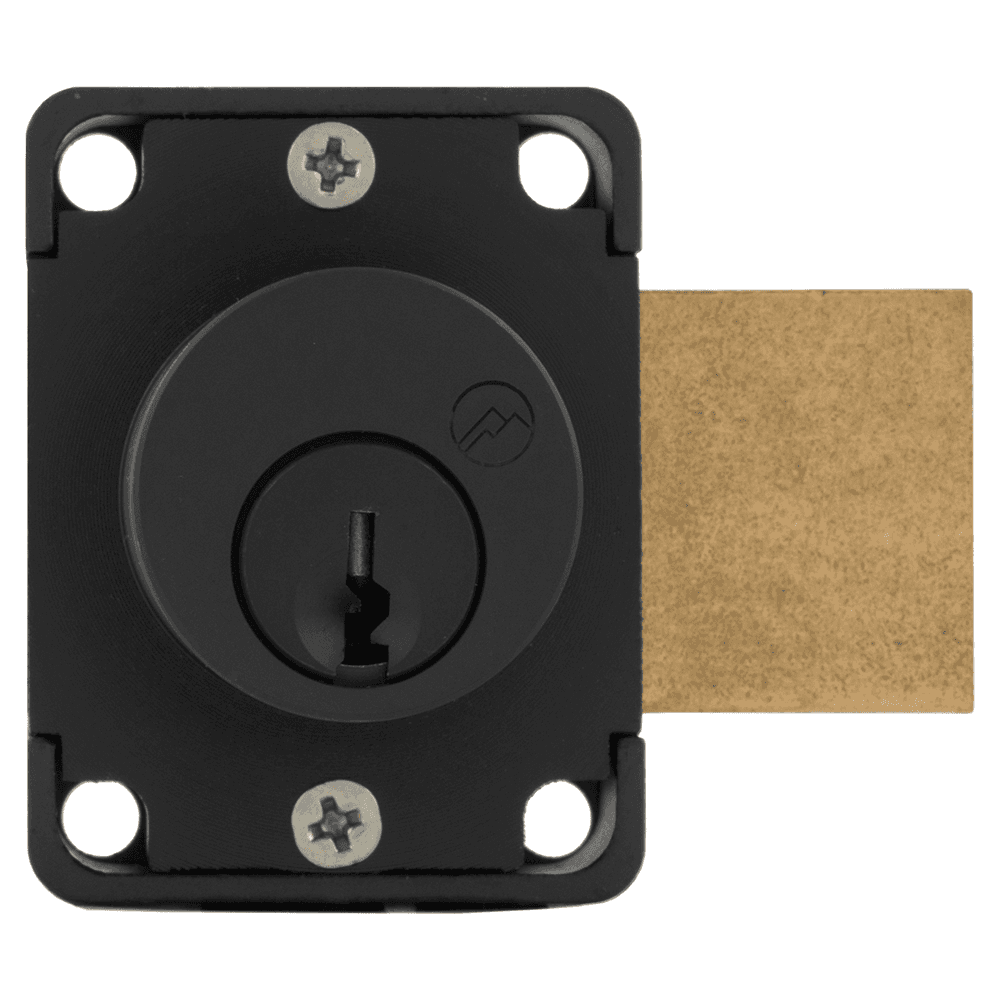 N Series Pin Tumbler Deadbolt Door Lock, Flat Black, Keyed to KA101 Key, 15/16" Cylinder Length - Main Image