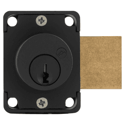 N Series Pin Tumbler Deadbolt Door Lock, Flat Black, Keyed to KA101 Key, 15/16" Cylinder Length - Main Image