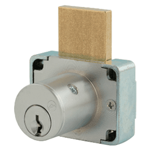 N Series Pin Tumbler Deadbolt Door Lock, Satin Chrome, Keyed to KA101 Key, 7/8" Cylinder Length - Main Image