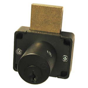 N Series Pin Tumbler Deadbolt Drawer Lock, Oil Rubbed Bronze, Keyed to KA101 Key, 15/16" Cylinder Length - Main Image