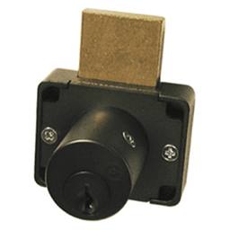 N Series Pin Tumbler Deadbolt Drawer Lock, Flat Black, Keyed to KA101 Key, 15/16" Cylinder Length - Alt Image 3