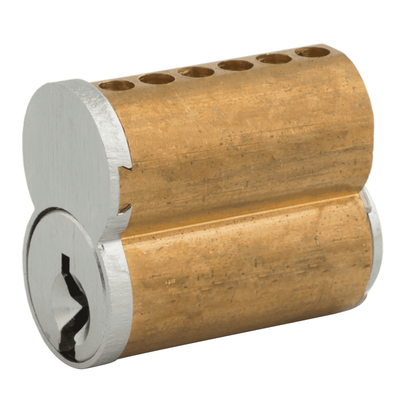 206 Series 6 Pin Core SFIC Cylinder, Satin Chrome, Keyway 1D - Main Image