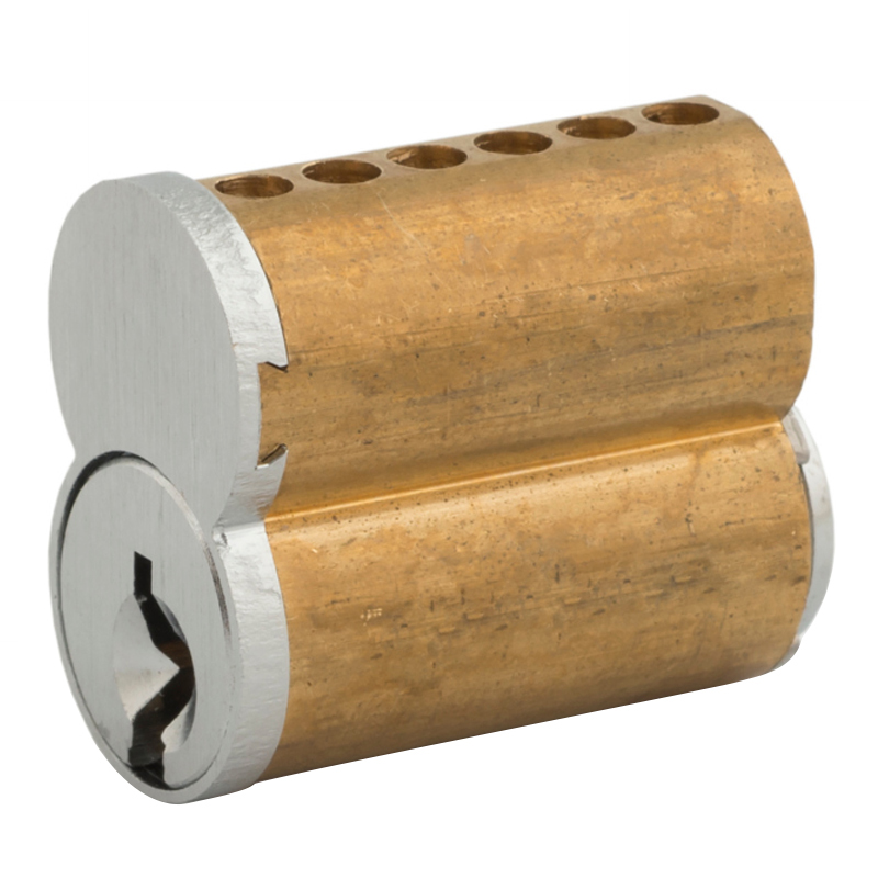 206 Series 6 Pin Core SFIC Cylinder, Satin Chrome, Keyway B - Main Image