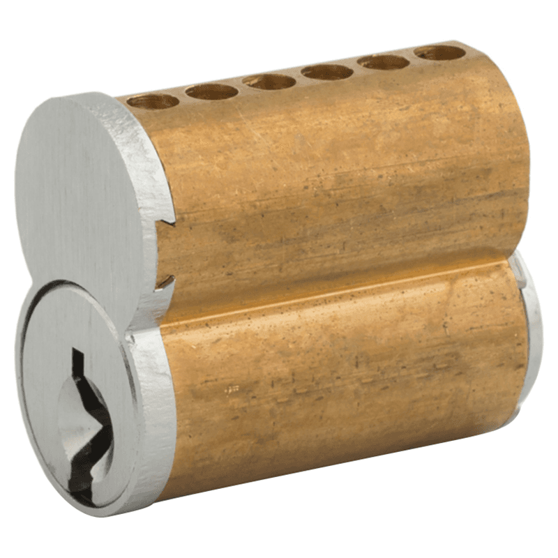 207 Series 7 Pin Core SFIC Cylinder, Satin Chrome, Custom Keyed Main - Image