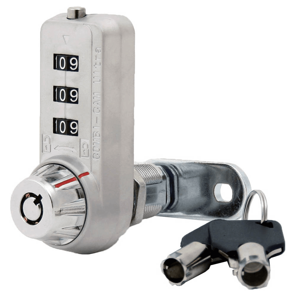 7440 Combination Ultra 1-1/2" x 1/8" Offset 3-Dial Cam Lock Main - Image