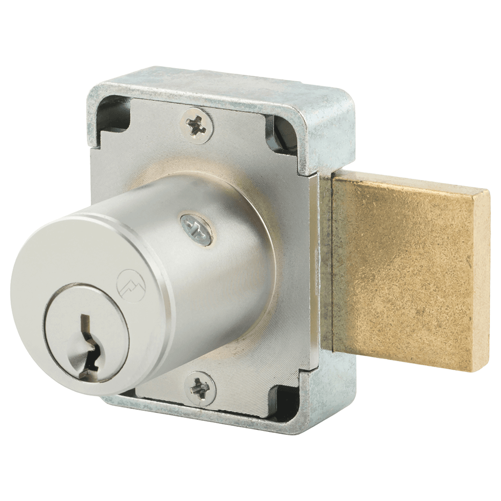 R Series 7/8" Cabinet Deadbolt Door Lock, Satin Chrome, Custom Keyed Main - Image