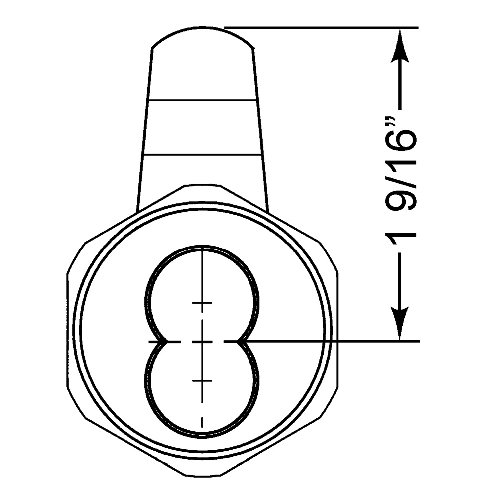 720LM/DM No Core Cam Lock Body, Satin Chrome - Alt Image 1