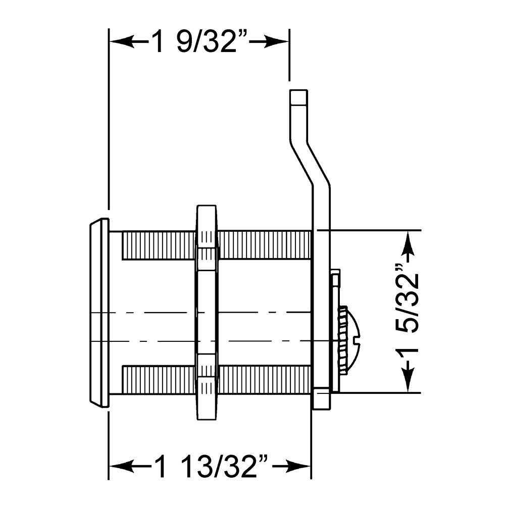 720LM/DM No Core Cam Lock Body, Satin Chrome - Alt Image 2