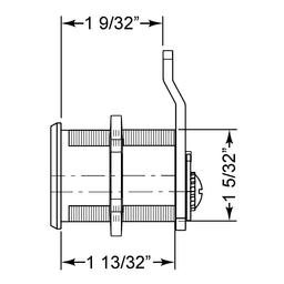720LM/DM No Core Cam Lock Body, Satin Chrome - Alt Image 2