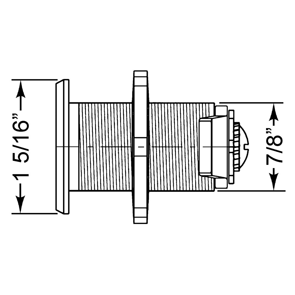 720LM/DM No Core Cam Lock Body, Satin Chrome - Alt Image 3