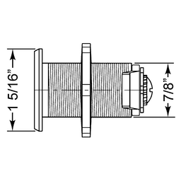 720LM/DM No Core Cam Lock Body, Satin Chrome - Alt Image 3