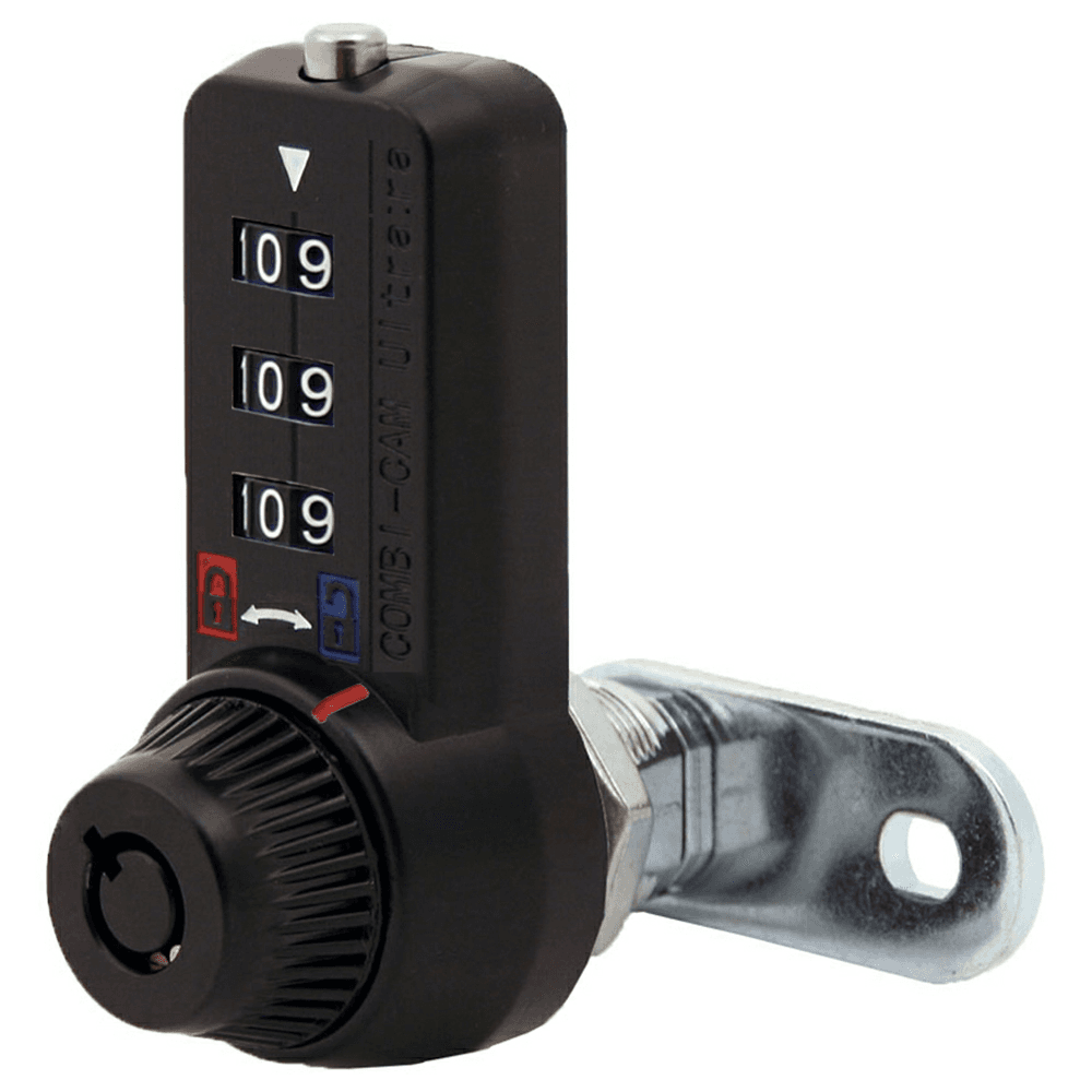 7440 Combi-Cam Ultra 1-1/8&quot; Dual Access Keyless Lock, Black, Keyed to 168 Key (20/Box) Main - Image