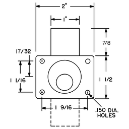 800LCM Schlage Less  Deadbolt Drawers Lock Body, Oil Rubbed Bronze, Cylinder Length 1-3/8" Alt 1 - Image