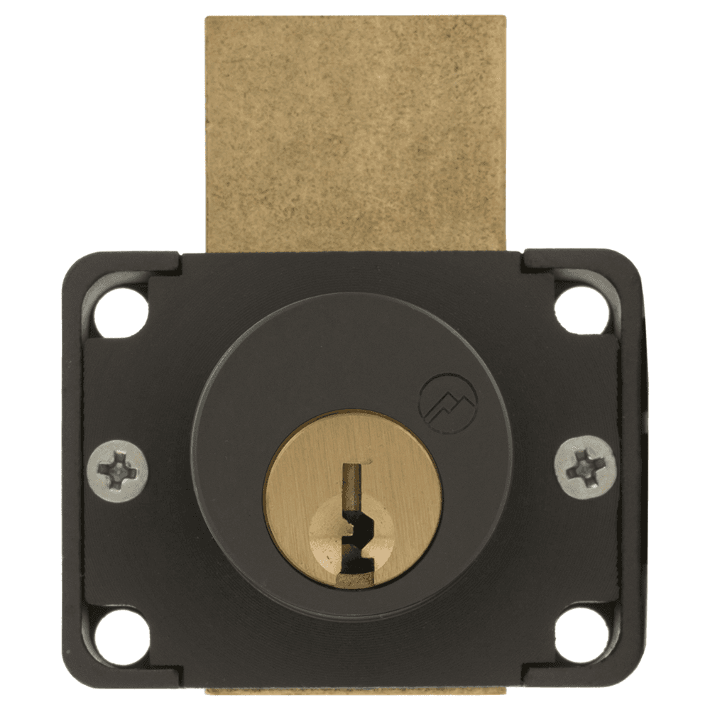 800 Schlage C Keyway  Pin Tumbler Deadbolt Drawer Lock, Oil Rubbed Bronze, Custom Key, Cylinder Length 1-3/8" Main - Image