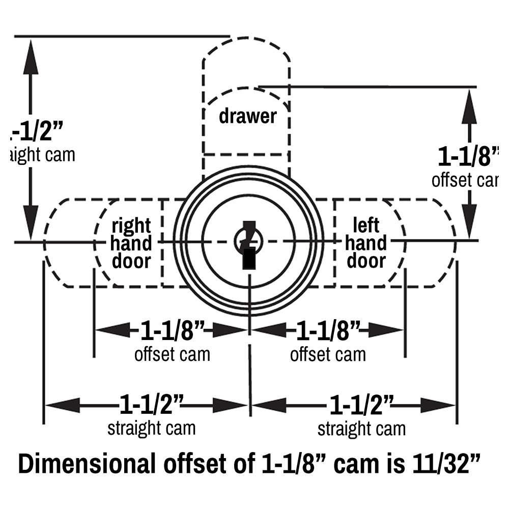 952 Disc Tumbler Cam Lock for Doors and Drawers Application, Bright Nickel, Keyed Different (Pack/15) Alt 1 - Image
