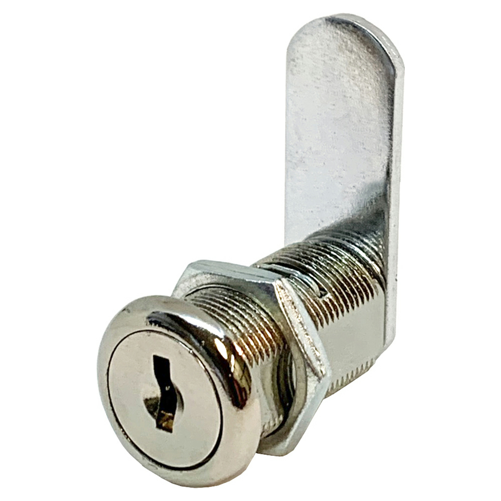 953 Disc Tumbler Cam Lock for Doors and Drawers Application, Bright Nickel, Keyed to KA420 Key - Main Image