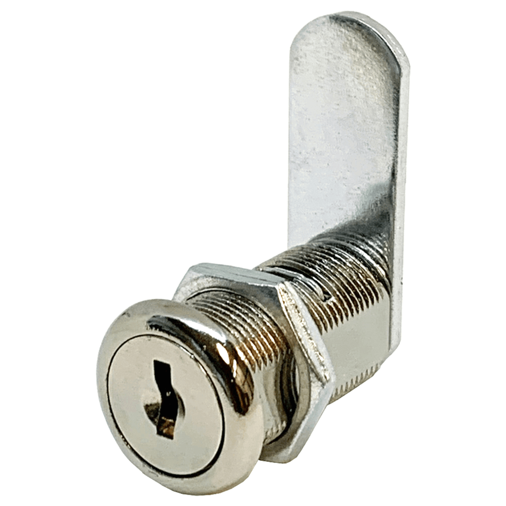 954 Disc Tumbler Cam Lock for Doors/Drawers Application, Bright Nickel, Custom Keyed Main - Image