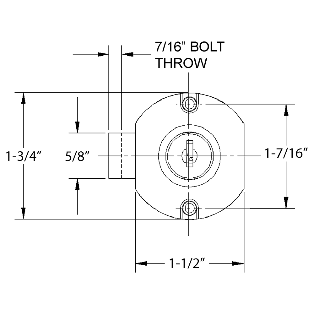 Cascade 15/16" 5-Disc Tumbler Deadbolt Lock for Doors, Bright Nickel, Keyed to Alike #420 Alt 1 - Image