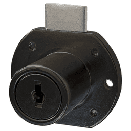 Cascade 1-3/16" 5-Disc Tumbler Deadbolt Lock for Drawers, Matte Black, Keyed Different Main - Image