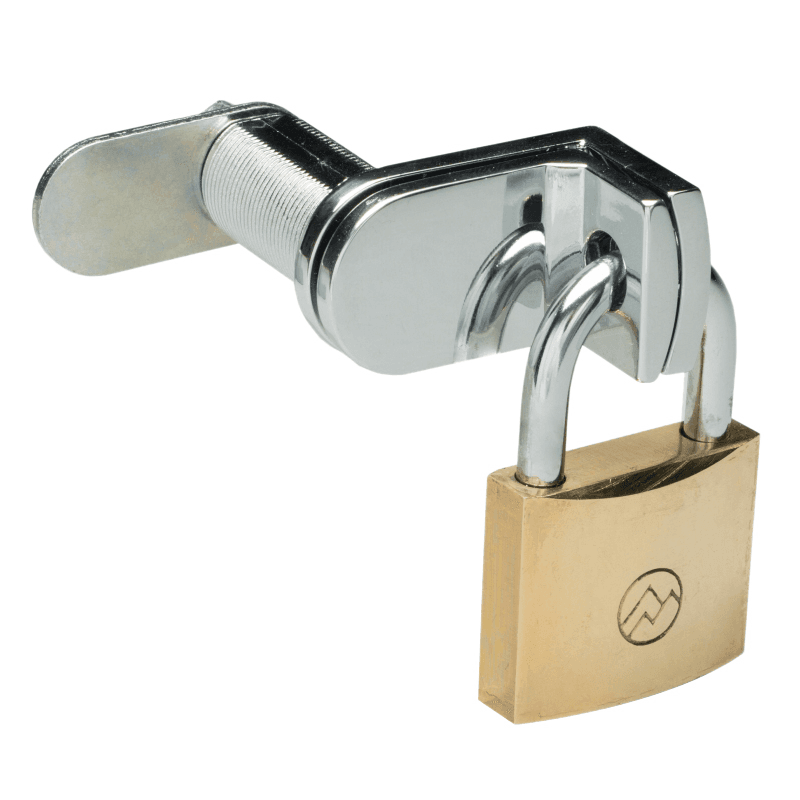 Padlockable Cam Lock, Bright Chrome - Alt Image 1