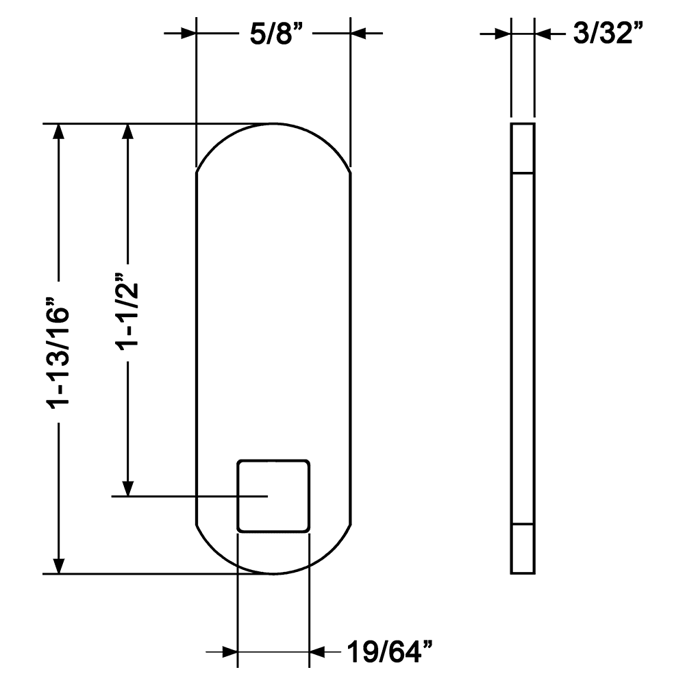 1-13/16" Disc Tumbler Straight Cam - Alt Image 1