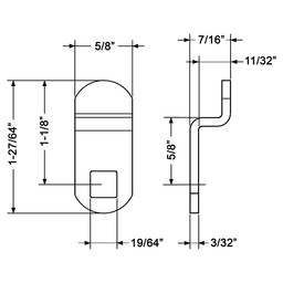 1-27/64" Disc Tumbler Offset Cam - Alt Image 1