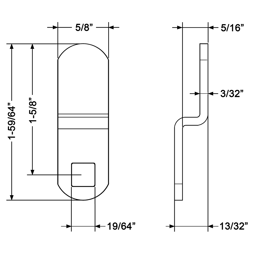 1-59/64" Disc Tumbler Offset Cam - Alt Image 1