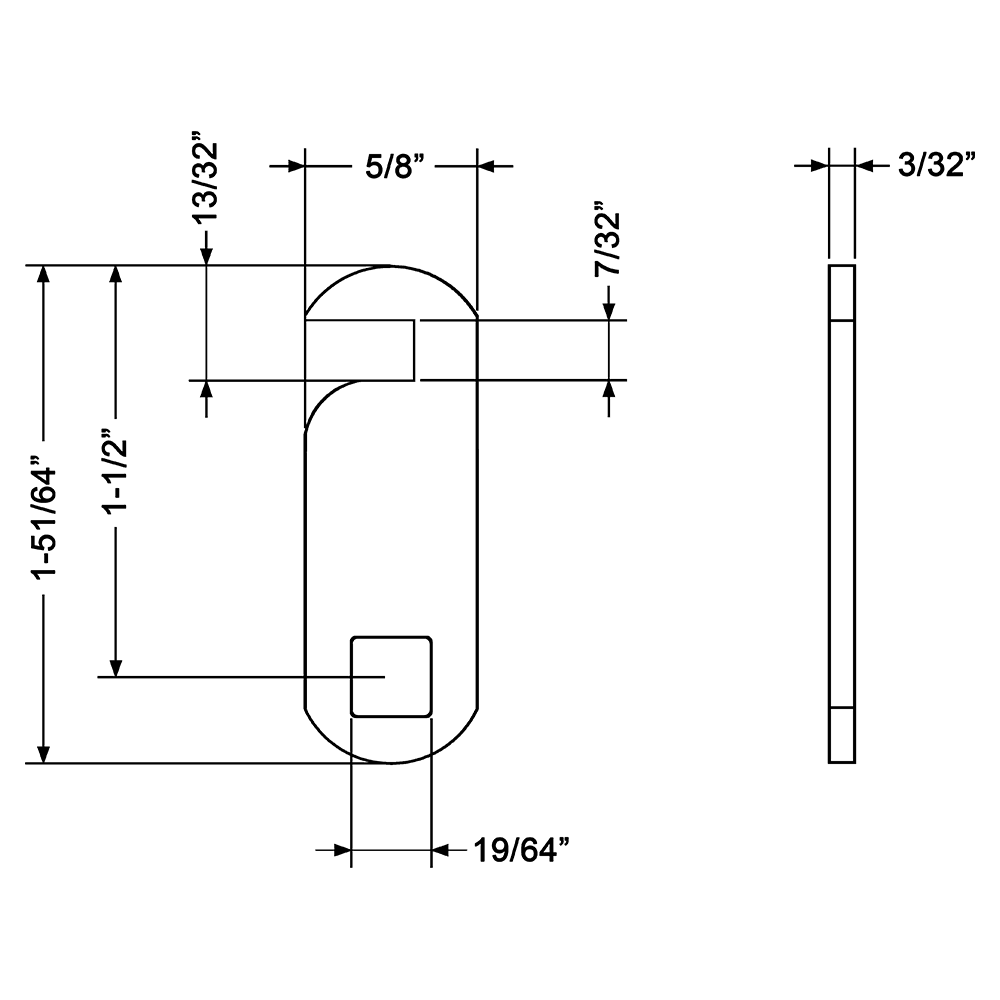 1-51/64" Disc Tumbler Straight Cam - Alt Image 1